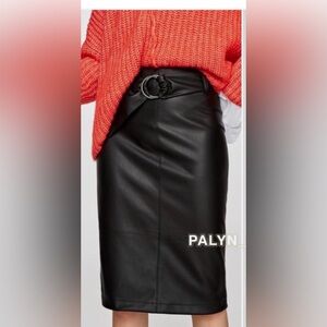 Zara faux  Leather pencil Skirt